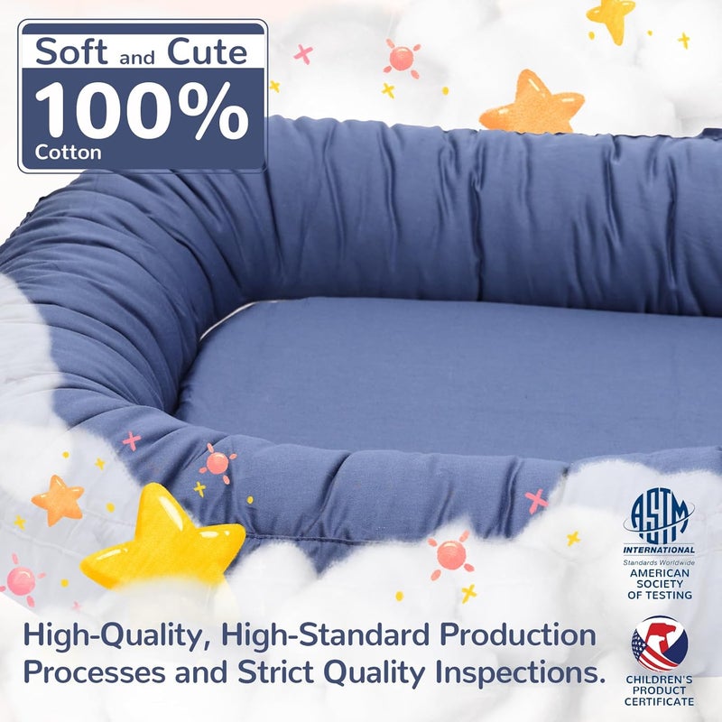 EAQ Baby Lounger, Infant Lounger for Newborn,Portable Baby Nest Cover Breathable & Soft, Newborn Essentials - Image 3